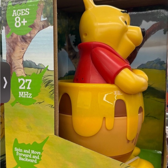 Disney Winnie the Pooh Honey Pot Toy  Remote Control - Red and Yellow - Picture 5 of 9